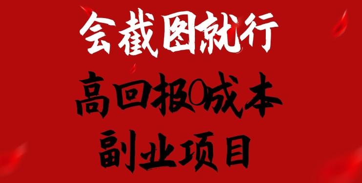 会截图就行，高回报0成本副业项目，卖离婚模板一天1.5k+【揭秘】-有道资源网