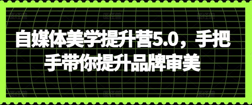 自媒体美学提升营5.0，手把手带你提升品牌审美-有道资源网