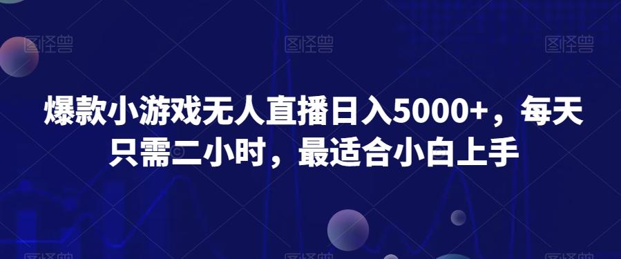 爆款小游戏无人直播日入5000+，每天只需二小时，最适合小白上手-有道资源网