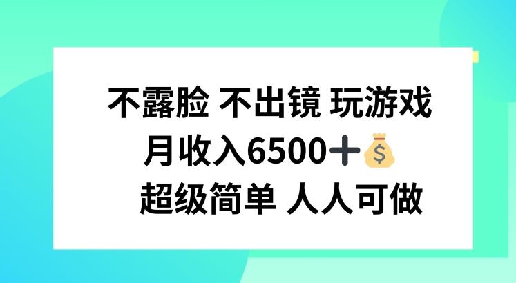 不露脸 不出境 玩游戏，月入6500 超级简单 人人可做【揭秘】-有道资源网