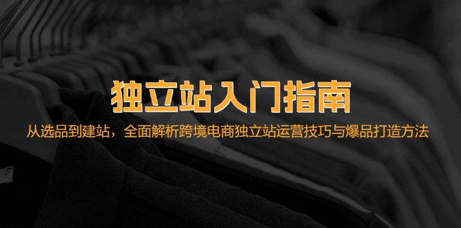 独立站入门指南：从选品到建站，全面解析跨境电商独立站运营技巧与爆品…-有道资源网