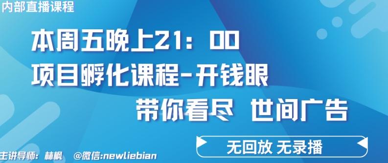 4.26日内部回放课程《项目孵化-开钱眼》赚钱的底层逻辑【揭秘】-有道资源网