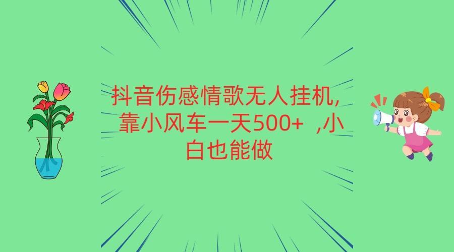 抖音伤感情歌无人挂机 靠小风车一天500+ 小白也能做-有道资源网