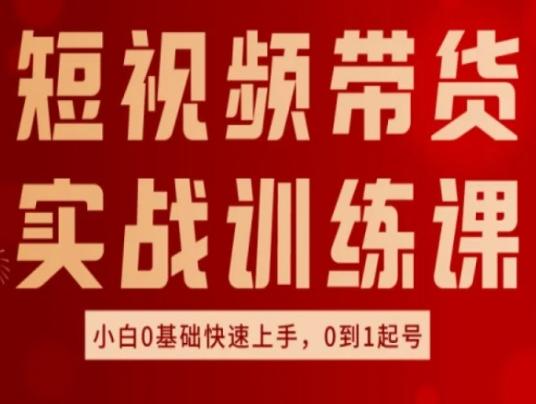 短视频带货实战训练课，好物分享实操，小白0基础快速上手，0到1起号-有道资源网