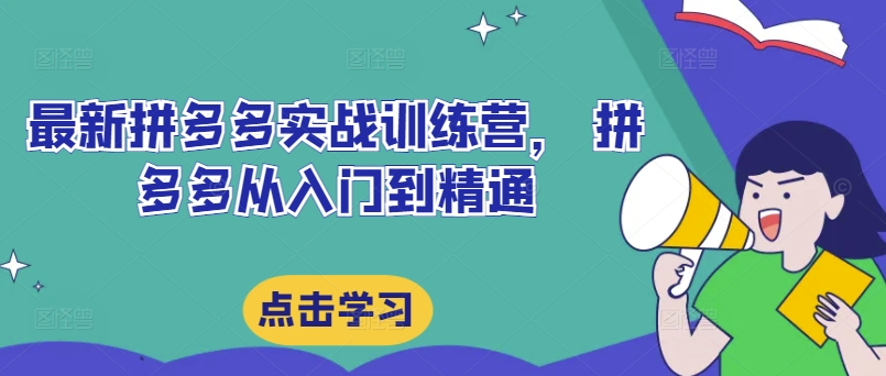 最新拼多多实战训练营， 拼多多从入门到精通-有道资源网