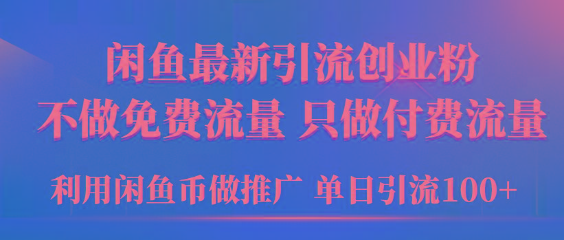 (9584期)2024年闲鱼币推广引流创业粉，不做免费流量，只做付费流量，单日引流100+-有道资源网