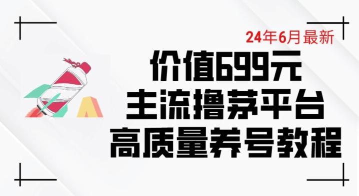 6月最新价值699的主流撸茅台平台精品养号下车攻略【揭秘】-有道资源网