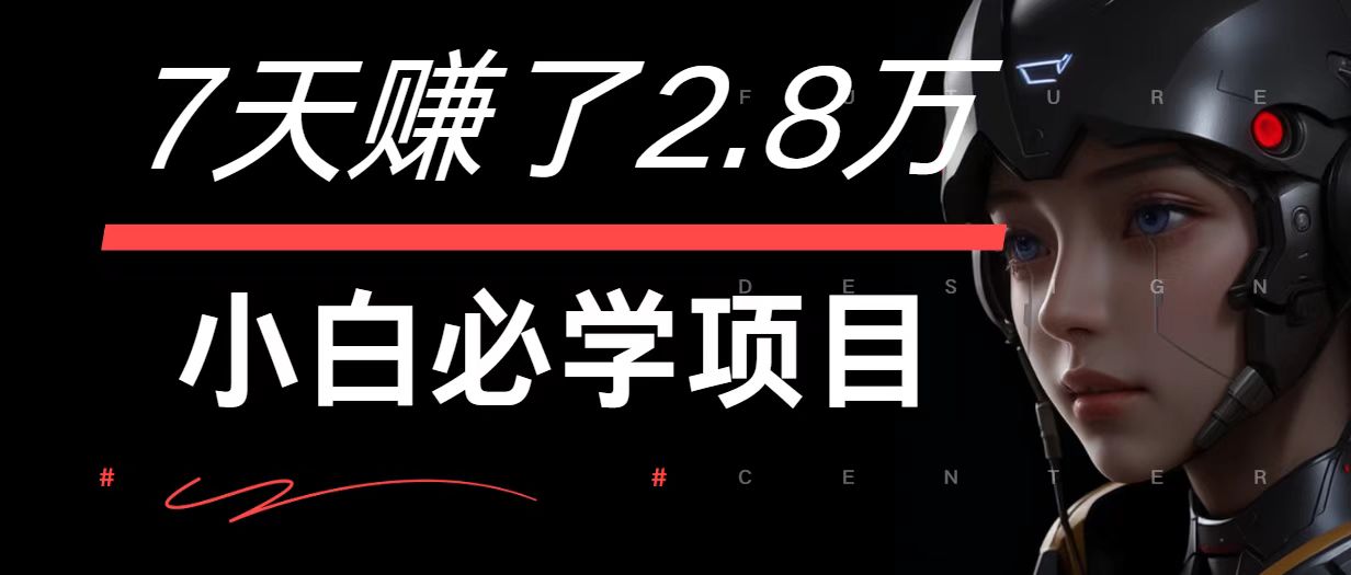 7天赚了2.8万！每单利润最少500+，轻松月入7万+小白有手就行-有道资源网