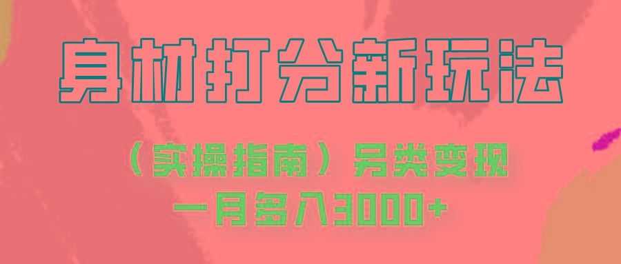 身材颜值打分新玩法(实操指南)另类变现一月多入3000+-有道资源网