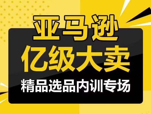 亚马逊亿级大卖-精品选品内训专场，亿级卖家分享选品成功之道-有道资源网