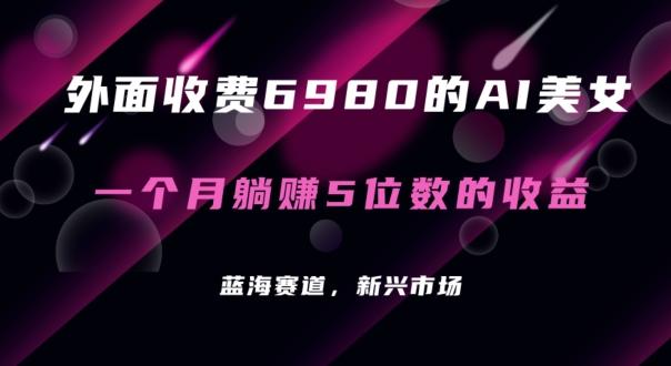 外面收费6980的AI美女项目！每月躺赚5位数收益(教程+素材+工具)【揭秘】-有道资源网