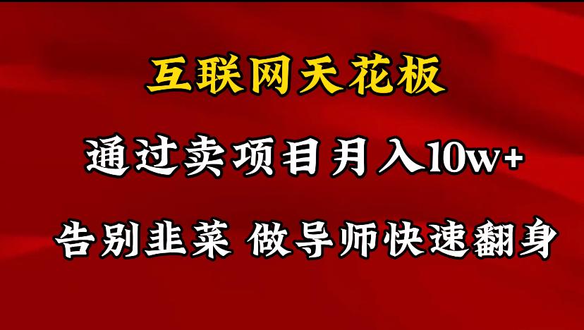 导师训练营互联网的天花板，让你告别韭菜，通过卖项目月入10w+，一定要…-有道资源网