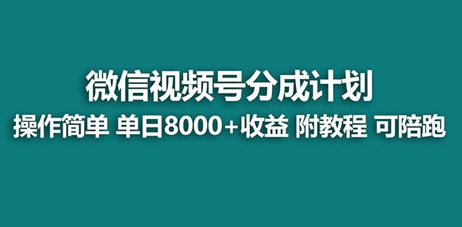 【蓝海项目】视频号分成计划最新玩法，单天收益8000+，附玩法教程，24年…-有道资源网