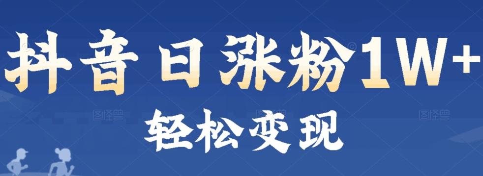 首发抖音新赛道日涨粉1W+轻松变现-有道资源网