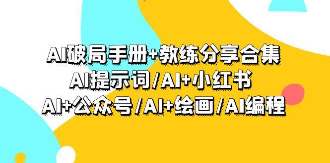 (9351期)AI破局手册+教练分享合集：AI提示词/AI+小红书 /AI+公众号/AI+绘画/AI编程-有道资源网