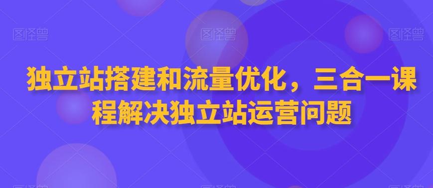 独立站搭建和流量优化，三合一课程解决独立站运营问题-有道资源网