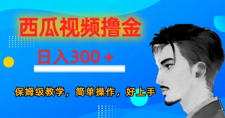 西瓜视频撸金日入300，保姆级教学，简单操作，好上手-有道资源网