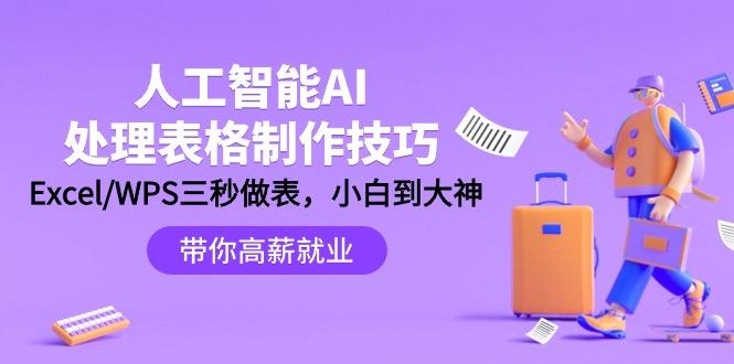 (9459期)人工智能-AI处理表格制作技巧：Excel/WPS三秒做表，大神到小白-有道资源网