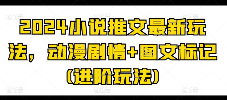 2024小说推文最新玩法，动漫剧情+图文标记(进阶玩法)-有道资源网