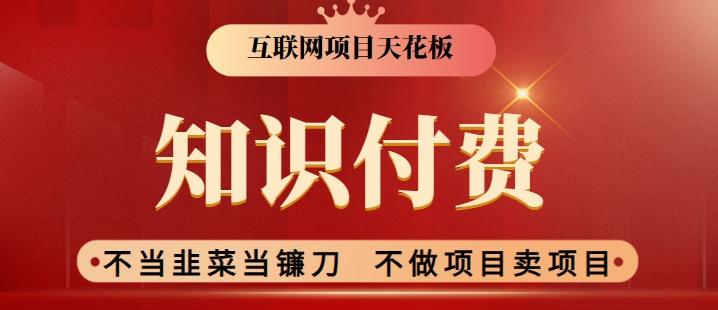 2024互联网项目天花板，新手小白也可以通过知识付费月入10W，实现财富自由【揭秘】-有道资源网