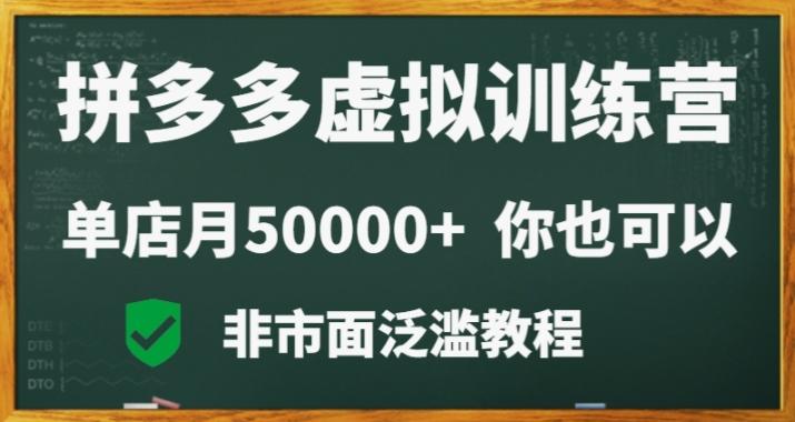 拼多多虚拟电商训练营月入30000+你也行，暴利稳定长久，副业首选-有道资源网