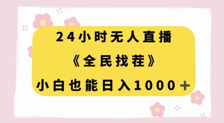 24小时无人直播，全民找茬，小白也能日入1000+【揭秘】-有道资源网