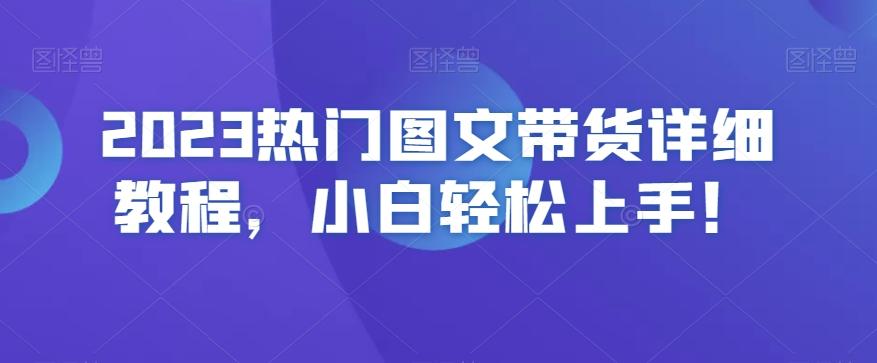 2023热门图文带货详细教程，小白轻松上手！-有道资源网