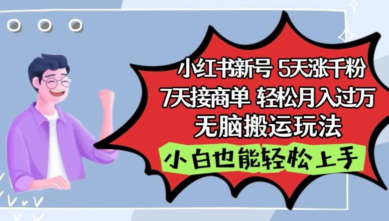 小红书影视泥巴追剧5天涨千粉，7天接商单，轻松月入过万，无脑搬运玩法【揭秘】-有道资源网