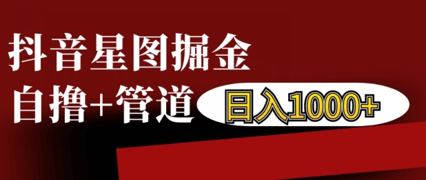 抖音星图掘金自撸，可以管道也可以自营，日入1k【揭秘】-有道资源网