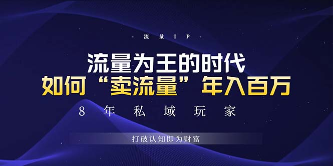 未来如何通过“卖流量”年入百万，跨越一切周期绝对蓝海项目-有道资源网