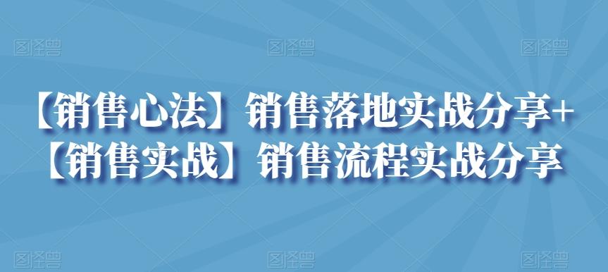 【销售心法】销售落地实战分享+【销售实战】销售流程实战分享-有道资源网