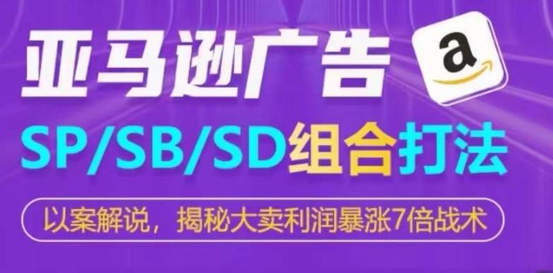 亚马逊SP/SB/SD广告组合打法，揭秘大卖利润暴涨7倍战术-有道资源网