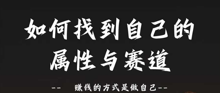 赛道和属性2.0：如何找到自己的属性与赛道，赚钱的方式是做自己-有道资源网