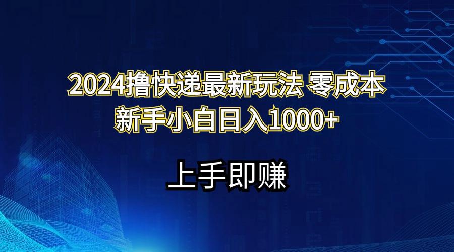 2024撸快递最新玩法零成本新手小白日入1000+-有道资源网