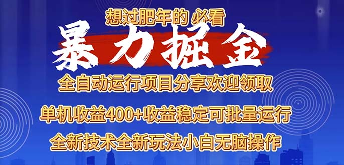 2025暴力掘金项目，想过肥年必看！-有道资源网