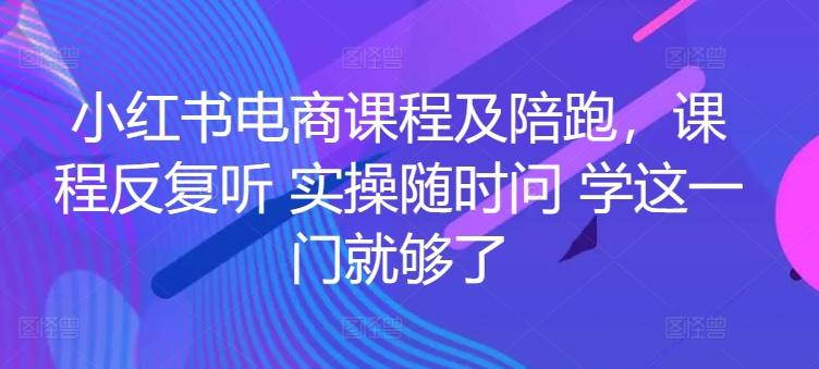 小红书电商课程及陪跑，课程反复听 实操随时问 学这一门就够了-有道资源网