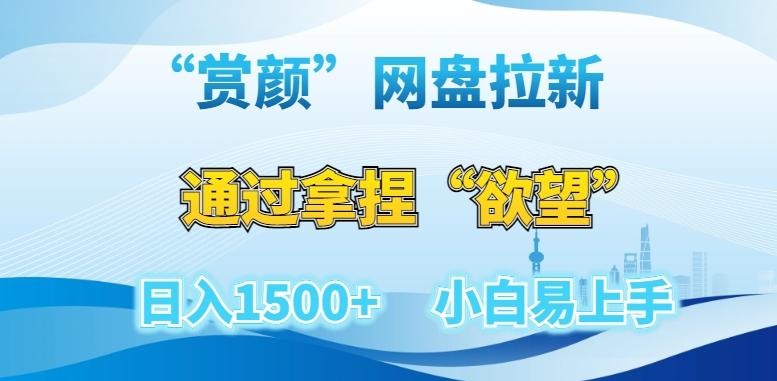 “赏颜”网盘拉新赛道，通过拿捏“欲望”日入1500+，小白易上手【揭秘】-有道资源网