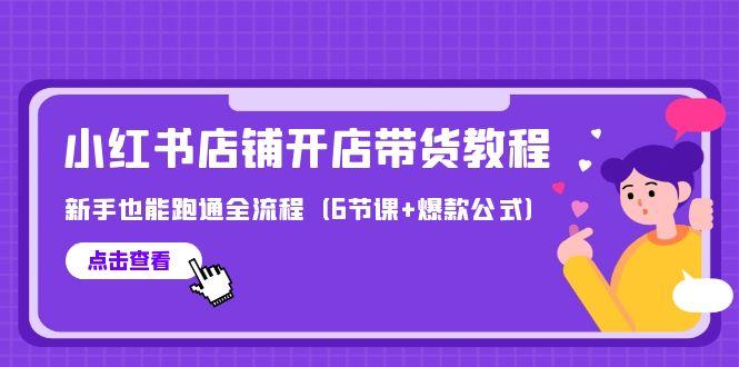 (9883期)最新小红书店铺开店带货教程，新手也能跑通全流程(6节课+爆款公式)-有道资源网