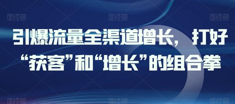 引爆流量全渠道增长，打好“获客”和“增长”的组合拳-有道资源网