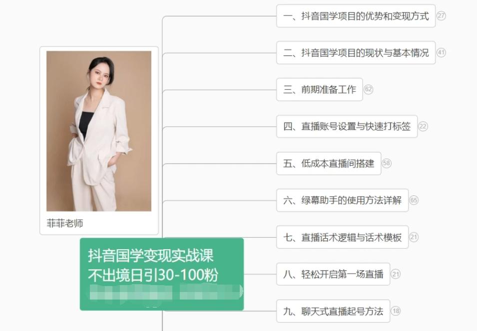 抖音国学变现项目：不出境日引30-100粉实战课程-有道资源网