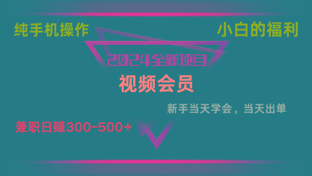 影视会员兼职日入500-800，纯手机操作当天上手当天出单 小白福利-有道资源网