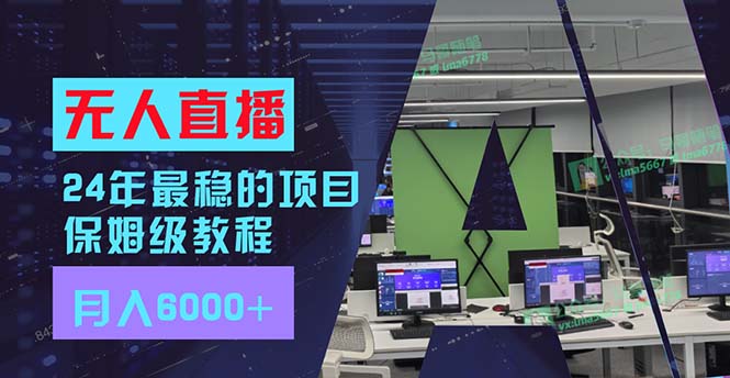 24年最稳项目“无人直播”玩法，每月躺赚6000+，有手就会，新手福音-有道资源网