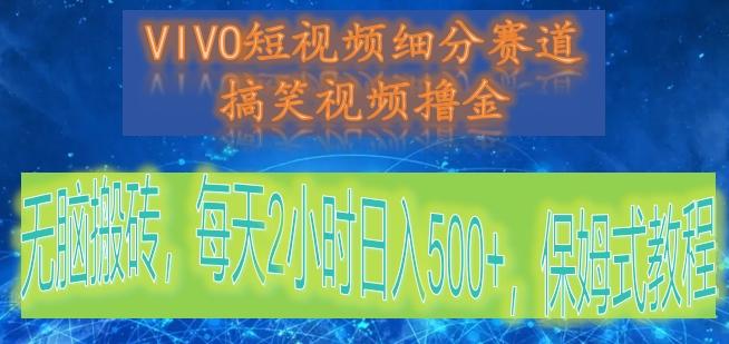 VIVO短视频细分赛道，搞笑视频撸金，无脑搬砖，每天2小时日入500+，保姆式教程-有道资源网