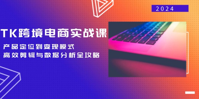 TK跨境电商实战课：产品定位到变现模式，高效剪辑与数据分析全攻略-有道资源网