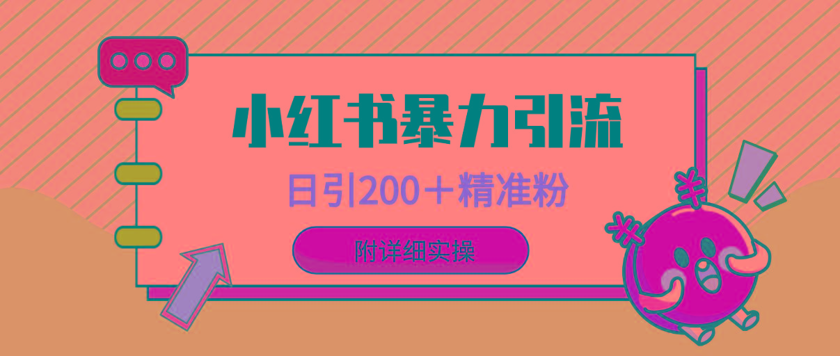 (9582期)小红书暴力引流大法，日引200＋精准粉，一键触达上万人，附详细实操-有道资源网