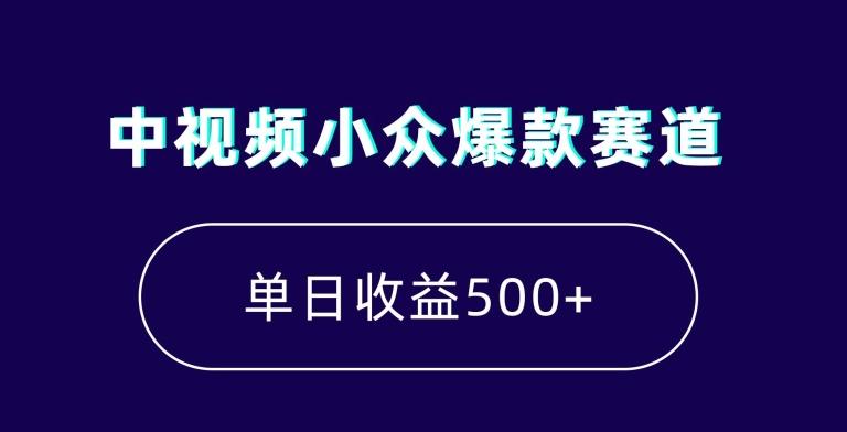 中视频小众爆款赛道，7天涨粉5万+，小白也能无脑操作，轻松月入上万【揭秘】-有道资源网