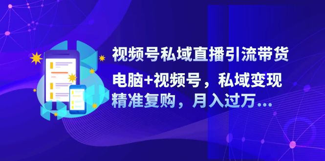 视频号私域直播引流带货：电脑+视频号，私域变现，精准复购，月入过万…-有道资源网