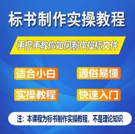 标书制作实操教程，手把手教你如何制作授标文件，零基础一周学会制作标书-有道资源网