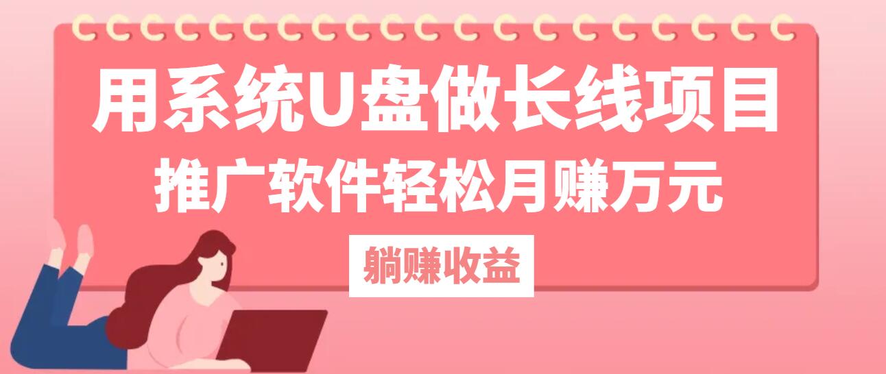 用系统U盘做长线项目，推广软件轻松月赚万元-有道资源网