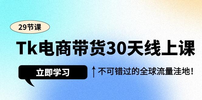 (9463期)Tk电商带货30天线上课，不可错过的全球流量洼地(29节课)-有道资源网